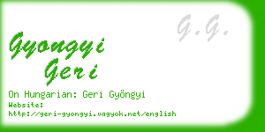 gyongyi geri business card
