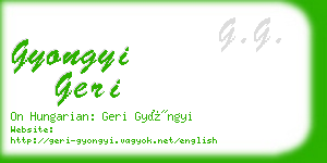 gyongyi geri business card